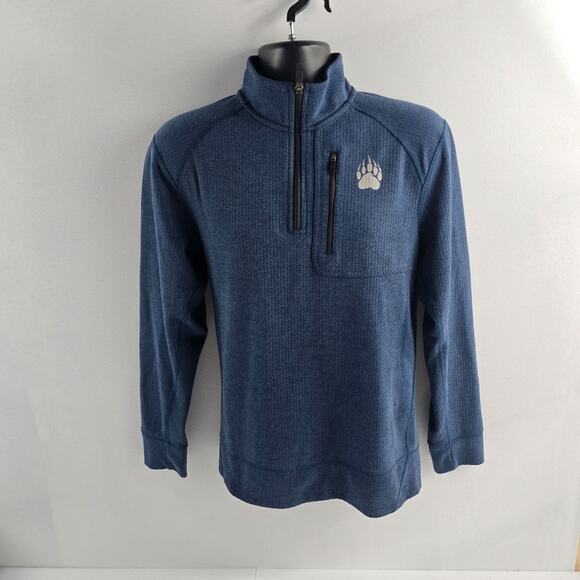 Duluth Trading Co Alaskan Hardgear Men’s Medium Quarter Zip Pullover Blue 6537 - Picture 1 of 9